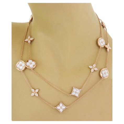 lv flower necklace|louis vuitton necklace with diamond.